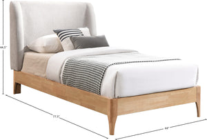 Ventura Grey Polyester Fabric Twin Bed VenturaGrey-T Meridian Furniture