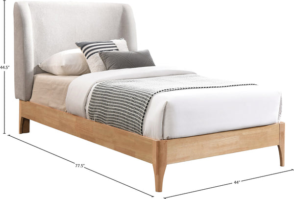 Ventura Grey Polyester Fabric Twin Bed VenturaGrey-T Meridian Furniture