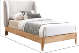 Ventura Grey Polyester Fabric Twin Bed VenturaGrey-T Meridian Furniture