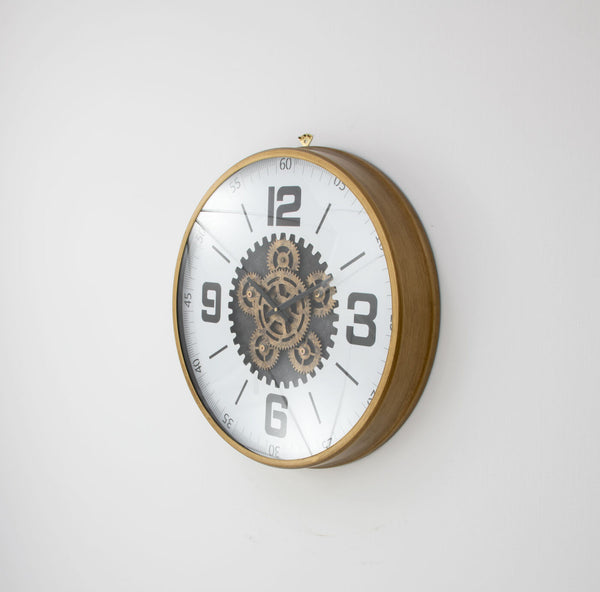 Zeugma Vienna Wall Clock - Elegant Gold Frame With Skeleton Movement, Timeless Decor For Any Space   23cf243