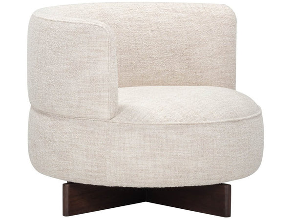 Universal Furniture Kori Swivel Chair: Sculptural Comfort With Smoked Oak Base, Yukon Sand Upholstery For Modern Spaces  96% Polyester,4% Acrylic U535503-1821-2-universal