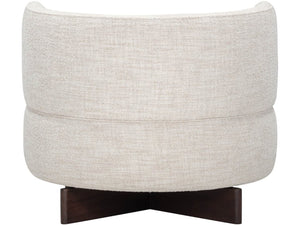 Universal Furniture Kori Swivel Chair: Sculptural Comfort With Smoked Oak Base, Yukon Sand Upholstery For Modern Spaces  96% Polyester,4% Acrylic U535503-1821-2-universal