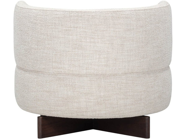 Universal Furniture Kori Swivel Chair: Sculptural Comfort With Smoked Oak Base, Yukon Sand Upholstery For Modern Spaces  96% Polyester,4% Acrylic U535503-1821-2-universal