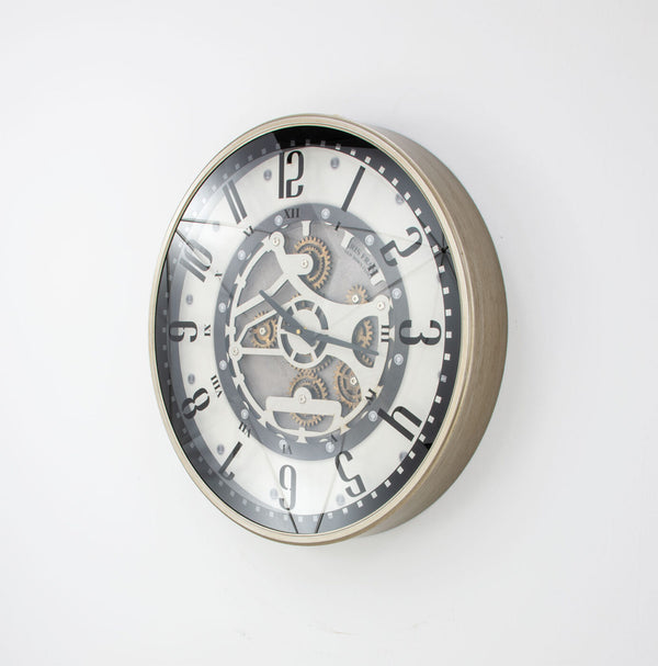 Zeugma Vosges Elegant Black & White Wall Clock With Antiqued Silver Frame - Vintage Charm & Style Statement   23jf260-p