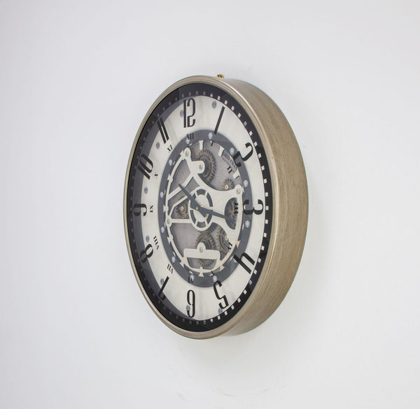 Zeugma Vosges Elegant Black & White Wall Clock With Antiqued Silver Frame - Vintage Charm & Style Statement   23jf260-p
