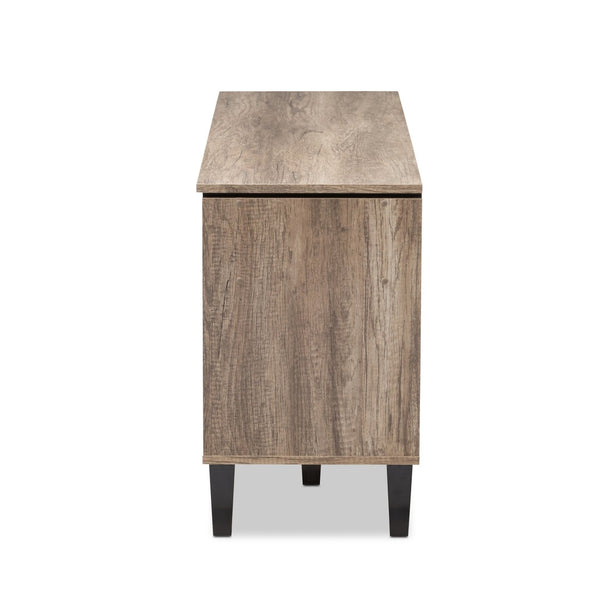 Baxton Studio Baxton Studio Cardiff Modern TV Stand - Light Brown Wood, Stylish Storage & Cable Management Solution W-1512