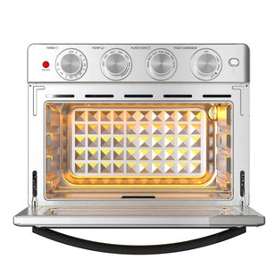 English Elm Geek Chef 26Qt Stainless Steel Air Fryer Toaster Oven with Six Slice Capacity W100280956