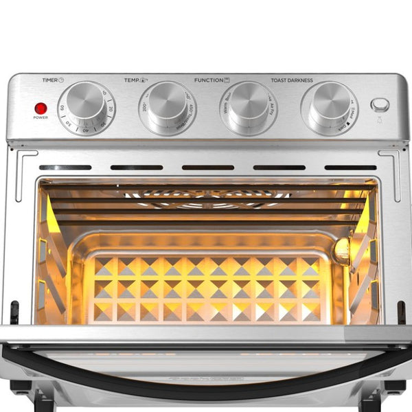 English Elm Geek Chef 26Qt Stainless Steel Air Fryer Toaster Oven with Six Slice Capacity W100280956