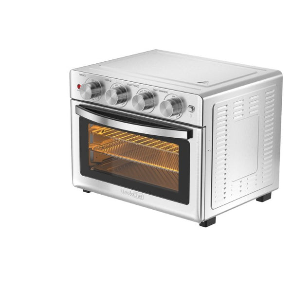 English Elm Geek Chef 26Qt Stainless Steel Air Fryer Toaster Oven with Six Slice Capacity W100280956