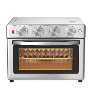 English Elm Geek Chef 26Qt Stainless Steel Air Fryer Toaster Oven with Six Slice Capacity W100280956