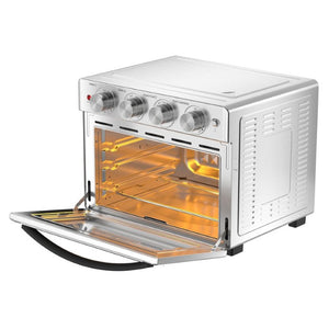 English Elm Geek Chef 26Qt Stainless Steel Air Fryer Toaster Oven with Six Slice Capacity W100280956