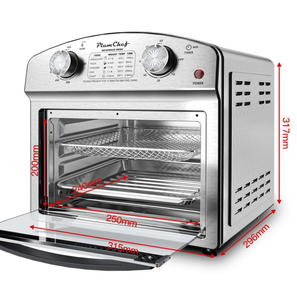 English Elm 12.5 Quart Stainless Steel Countertop Convection Oven with Seven Cooking Modes 1500W W1002P292361