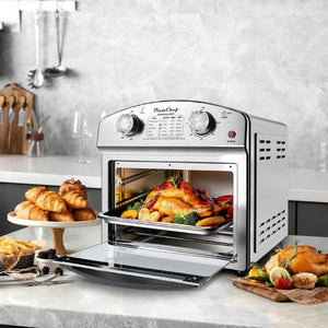 English Elm 12.5 Quart Stainless Steel Countertop Convection Oven with Seven Cooking Modes 1500W W1002P292361