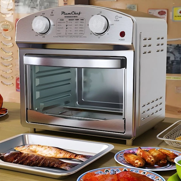 English Elm 12.5 Quart Stainless Steel Countertop Convection Oven with Seven Cooking Modes 1500W W1002P292361