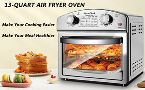 English Elm 12.5 Quart Stainless Steel Countertop Convection Oven with Seven Cooking Modes 1500W W1002P292361