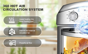 English Elm 12.5 Quart Stainless Steel Countertop Convection Oven with Seven Cooking Modes 1500W W1002P292361