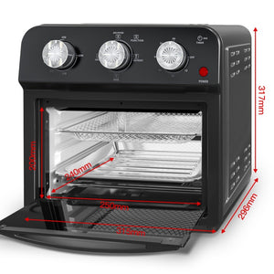 English Elm 12.5 Quart Stainless Steel Air Fryer Oven with 7 Functions Roast Bake Grill W1002P292366