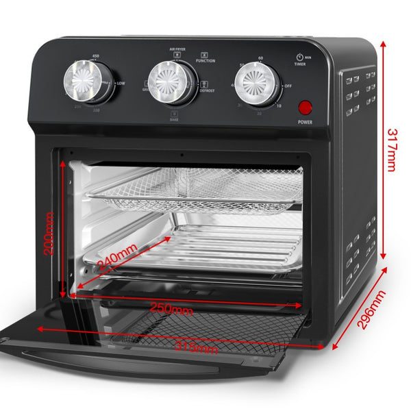 English Elm 12.5 Quart Stainless Steel Air Fryer Oven with 7 Functions Roast Bake Grill W1002P292366