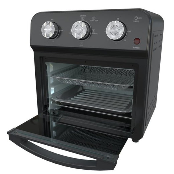 English Elm 12.5 Quart Stainless Steel Air Fryer Oven with 7 Functions Roast Bake Grill W1002P292366