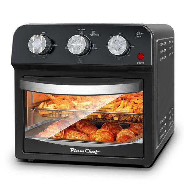 English Elm 12.5 Quart Stainless Steel Air Fryer Oven with 7 Functions Roast Bake Grill W1002P292366