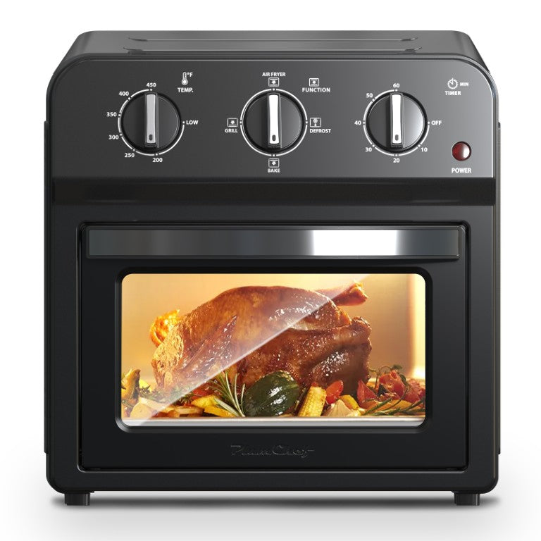 English Elm Family Size 13 Quart Air Fryer Toaster Oven with 7 Functions and Stainless Steel Build W1002P394044