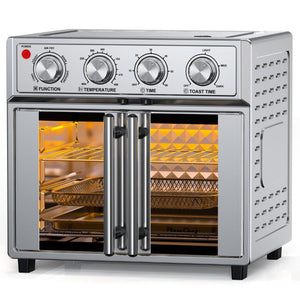 English Elm Plumchef 26Qt French Door Convection Toaster Oven with Air Fry 7 Functions 1700W W1002P401504