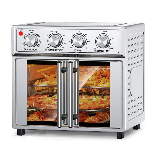English Elm Plumchef 26Qt French Door Convection Toaster Oven with Air Fry 7 Functions 1700W W1002P401504