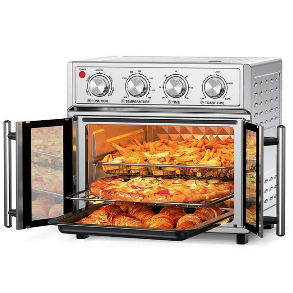 English Elm Plumchef 26Qt French Door Convection Toaster Oven with Air Fry 7 Functions 1700W W1002P401504