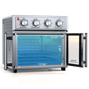 English Elm Plumchef 26Qt French Door Convection Toaster Oven with Air Fry 7 Functions 1700W W1002P401504