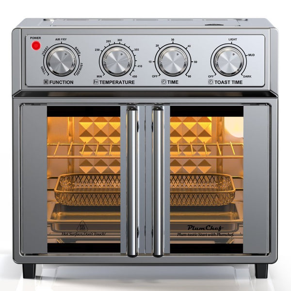 English Elm Plumchef 26Qt French Door Convection Toaster Oven with Air Fry 7 Functions 1700W W1002P401504