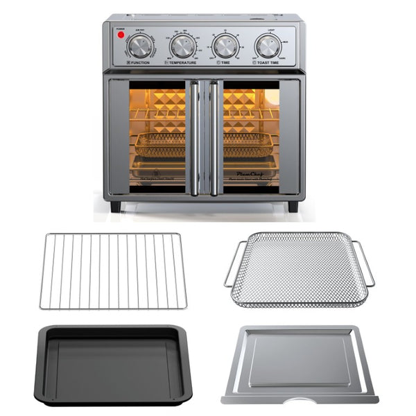 English Elm Plumchef 26Qt French Door Convection Toaster Oven with Air Fry 7 Functions 1700W W1002P401504