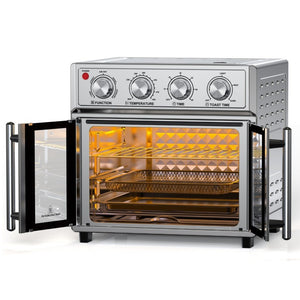 English Elm Plumchef 26Qt French Door Convection Toaster Oven with Air Fry 7 Functions 1700W W1002P401504