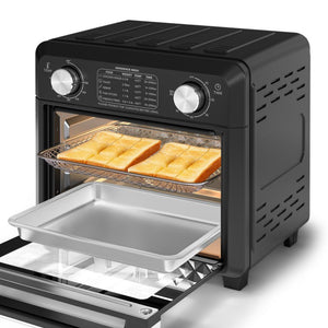 English Elm Same Compact 11Qt Air Fryer Toaster Oven with 8 Functions and 360 Degree Hot Circulation W1002P415279