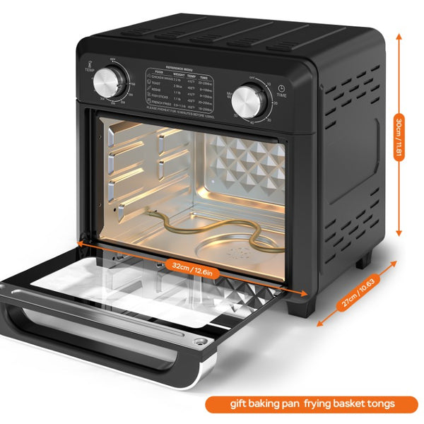 English Elm Same Compact 11Qt Air Fryer Toaster Oven with 8 Functions and 360 Degree Hot Circulation W1002P415279