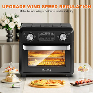 English Elm Same Compact 11Qt Air Fryer Toaster Oven with 8 Functions and 360 Degree Hot Circulation W1002P415279