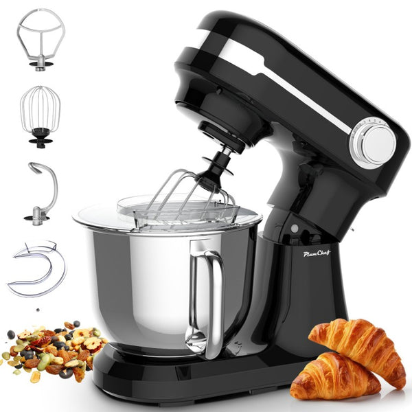 English Elm Plum Chef Tilt-Head Stand Mixer 5.5 Quart 12 Speed with Stainless Bowl and Attachments W1002P525754