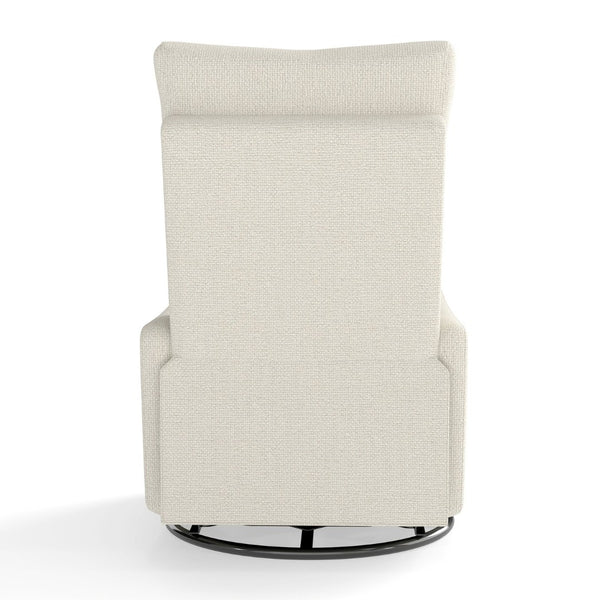 English Elm Manual Swivel Recliner with 360 Rotation Velvet Upholstery Nursery or Living Room Glider Beige W1028P463109