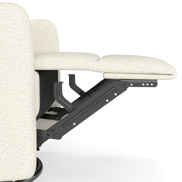 English Elm Manual Swivel Recliner with 360 Rotation Velvet Upholstery Nursery or Living Room Glider Beige W1028P463109