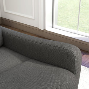 English Elm Manual Swivel Recliner with 360 Rotation Velvet Upholstery Nursery or Living Room Glider Dark Gray W1028P463118