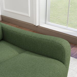 English Elm Manual Swivel Rocker Recliner with Velvet Upholstery for Nursery or Living Room W1028P463157