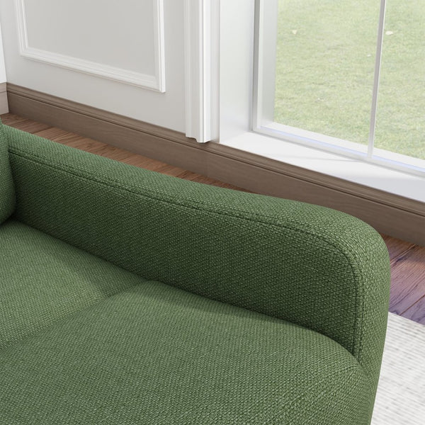 English Elm Manual Swivel Rocker Recliner with Velvet Upholstery for Nursery or Living Room W1028P463157
