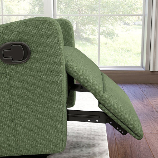 English Elm Manual Swivel Rocker Recliner with Velvet Upholstery for Nursery or Living Room W1028P463157