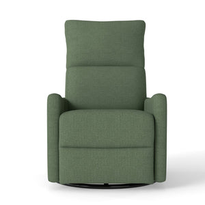 English Elm Manual Swivel Rocker Recliner with Velvet Upholstery for Nursery or Living Room W1028P463157