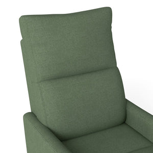 English Elm Manual Swivel Rocker Recliner with Velvet Upholstery for Nursery or Living Room W1028P463157