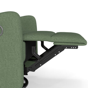 English Elm Manual Swivel Rocker Recliner with Velvet Upholstery for Nursery or Living Room W1028P463157