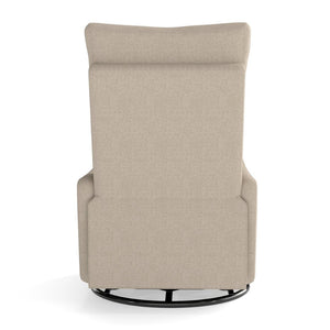 English Elm Manual Swivel Recliner with 360 Rotation Velvet Upholstery Nursery or Living Room Glider Brown W1028P463160