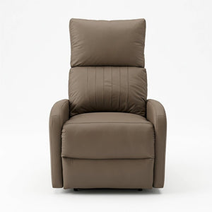 English Elm Power Lift Recliner Chair for Seniors PU Faux Leather with Remote and Side Pocket Brown W1028P547807