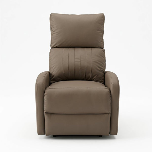 English Elm Power Lift Recliner Chair for Seniors PU Faux Leather with Remote and Side Pocket Brown W1028P547807