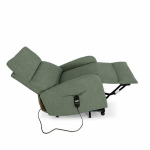 English Elm Power Lift Recliner Chair with Velvet Cushioning and Remote for Senior Living Room Dark Green W1028P551364