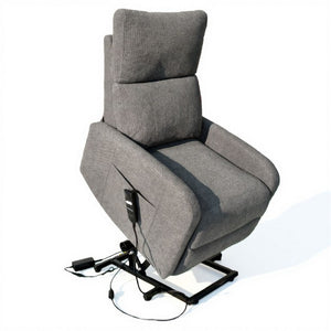English Elm Power Lift Recliner Chair with Velvet Cushioning and Remote for Senior Living Room Dark Gray W1028P551366